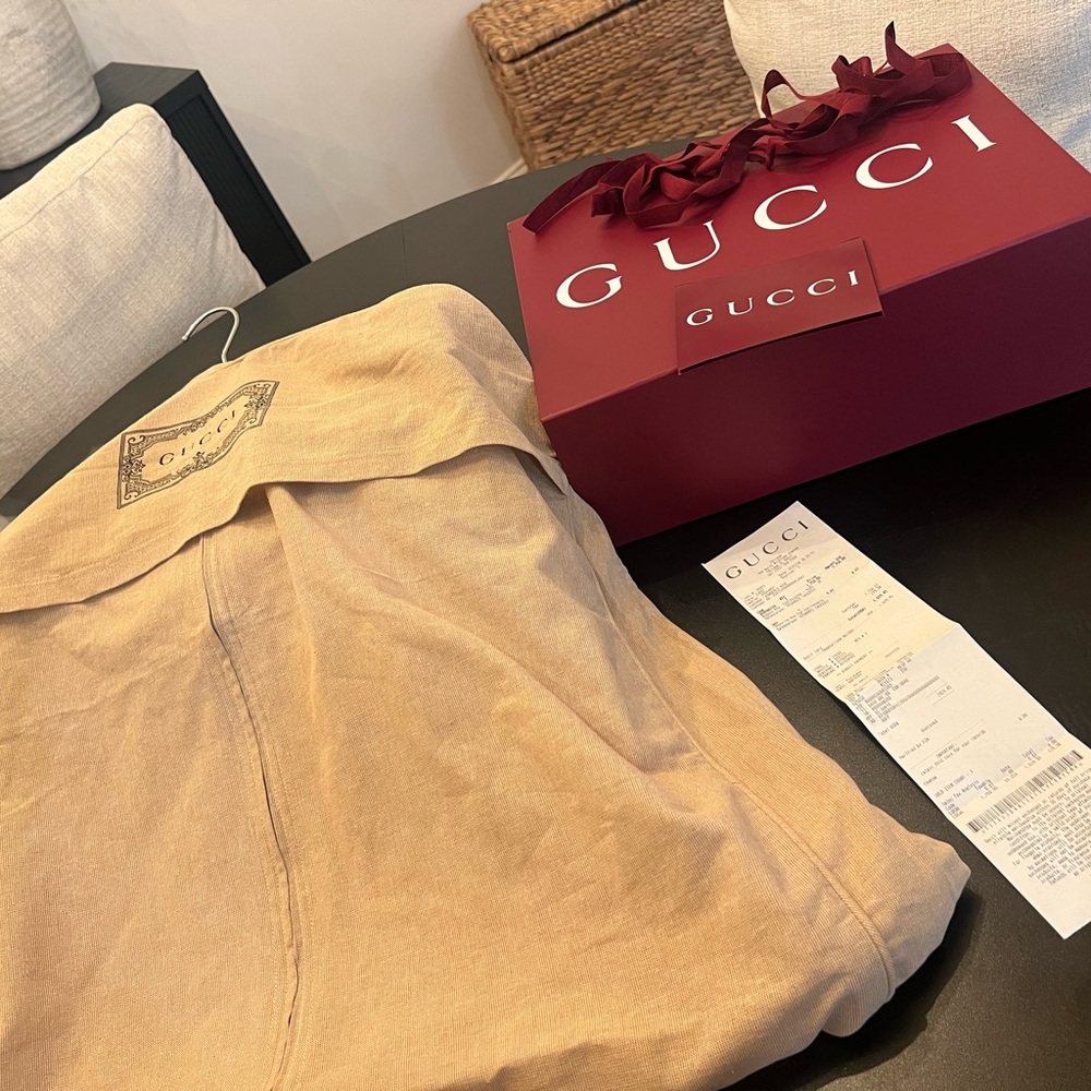 AUTHENTIC GUCCI Beige Patterned Shirt - image 8